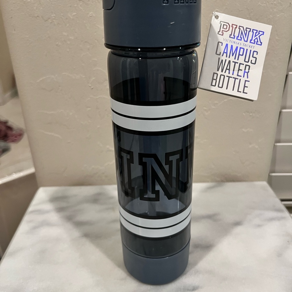 PINK Victoria's Secret Gray Campus Water Bottle